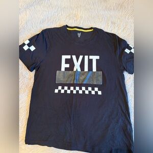 Ideology Black T-Shirt with Yellow Trim